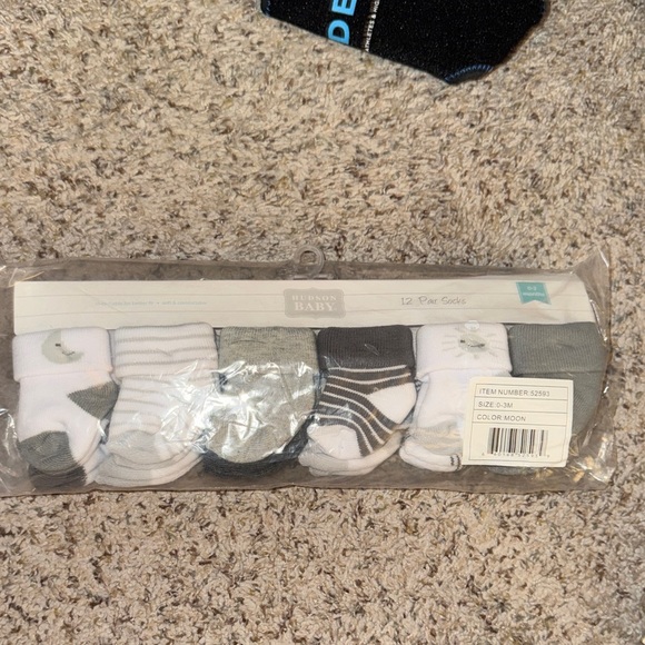 Hudson Baby Other - Hudson Baby Moon and Stripes Socks Set